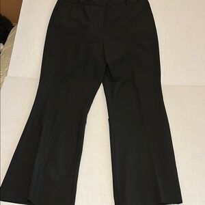 Antonio Melani Sz14 Elegant Black wide leg trousers with front zip, belt loops